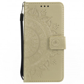 Bloemen Book Case Samsung Galaxy S7 Hoesje - Goud