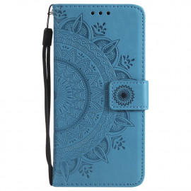 Bloemen Book Case Samsung Galaxy S7 Hoesje - Blauw