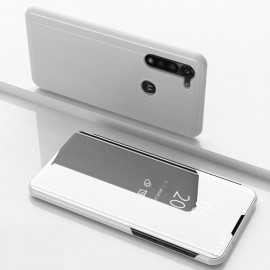 Mirror View Case Motorola Moto G8 Power Hoesje - Zilver