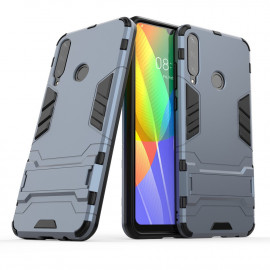 Armor Kickstand Back Cover - Huawei Y6P Hoesje - Blauw