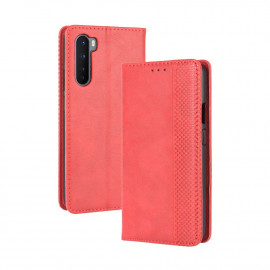 Vintage Book Case OnePlus Nord Hoesje - Rood