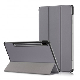 Tri-Fold Book Case met Wake/Sleep - Samsung Galaxy Tab S7 / S8 Hoesje - Grijs