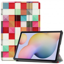 Tri-Fold Book Case - Samsung Galaxy Tab S7 / S8 Hoesje - Colour Squares