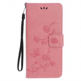 Coverup Bloemen & Vlinders Book Case - iPhone 12 Hoesje - Pink
