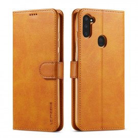 LC.IMEEKE Luxe Book Case - Samsung Galaxy M11 / A11 Hoesje - Bruin