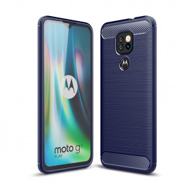 Armor Brushed TPU Motorola Moto G9 Play Hoesje - Blauw