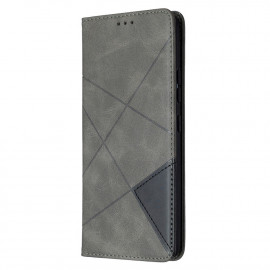 Geometric Book Case - Samsung Galaxy A42 Hoesje - Grijs