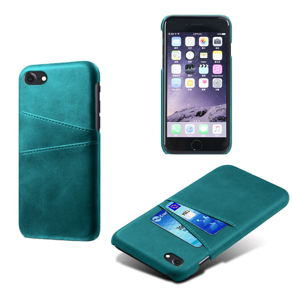 Opa Somber Mechanica Coverup Dual Card Back Cover - iPhone SE (2022 / 2020) / 8 / 7 Hoesje -  Groen | GSM-Hoesjes.be