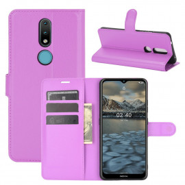 Coverup Book Case - Nokia 2.4 Hoesje - Paars