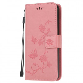 Coverup Bloemen & Vlinders Book Case - Samsung Galaxy A32 5G Hoesje - Pink