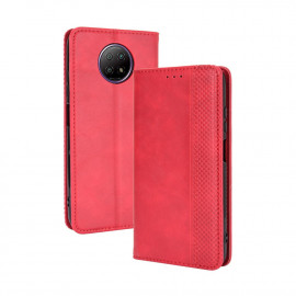 Vintage Book Case Xiaomi Redmi Note 9T Hoesje - Rood