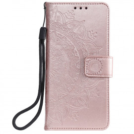 Bloemen Book Case Xiaomi Redmi Note 9T Hoesje - Rose Gold