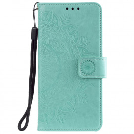 Coverup Bloemen & Vlinders Book Case - Xiaomi Redmi Note 9T Hoesje - Cyan