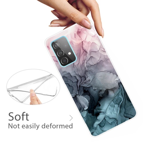 Marmer TPU Samsung Galaxy A72 Hoesje - Grijs / Blauw | GSM ...