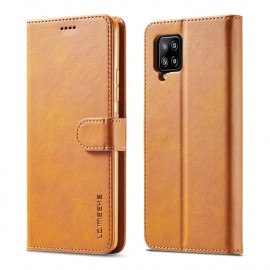 Luxe Book Case - Samsung Galaxy A42 Hoesje - Bruin