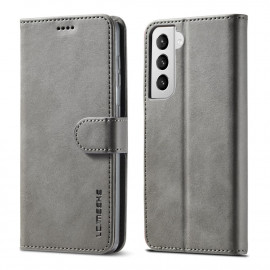 LC.IMEEKE Luxe Book Case - Samsung Galaxy S21 Plus Hoesje - Grijs