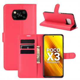 Book Case - Xiaomi Poco X3 Hoesje - Rood