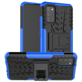 Rugged Kickstand Back Cover - Samsung Galaxy A02s Hoesje - Blauw