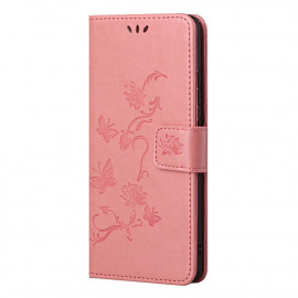 Coverup Bloemen & Vlinders Book Case - Nokia G10 / G20 Hoesje - Pink