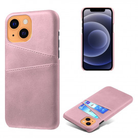 Dual Card Back Cover iPhone 13 Hoesje - Rose Gold