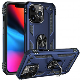 Ring KickStand Back Cover - iPhone 13 Pro Hoesje - Blauw