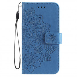 Coverup Mandala Bloemen Book Case - Xiaomi Poco X3 Pro Hoesje - Blauw