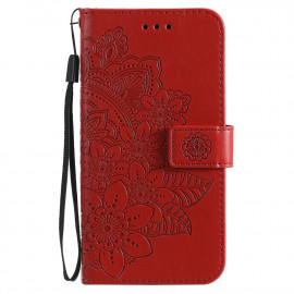 Coverup Mandala Bloemen Book Case - Xiaomi Poco X3 Pro Hoesje - Rood