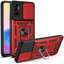 Coverup Ring Kickstand Back Cover - Xiaomi Redmi Note 10 5G Hoesje - Rood