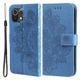 Coverup Mandala Bloemen Book Case - Xiaomi Mi 11 Lite (4G, 5G & NE) Hoesje - Blauw