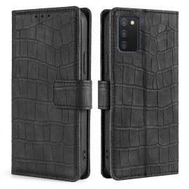 Coverup Croco Book Case - Samsung Galaxy A03S Hoesje - Zwart