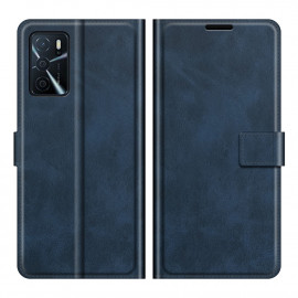 Deluxe Book Case - Oppo A16 Hoesje - Blauw