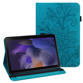 Bloemen Book Case - Samsung Galaxy Tab A8 10.5 (2021) Hoesje - Blauw