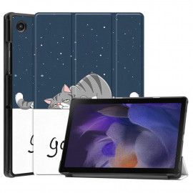 Tri-Fold Book Case Samsung Galaxy Tab A8 10.5 (2021) Hoesje - Kat