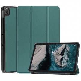 Tri-Fold Book Case Nokia T20 Hoesje - Groen