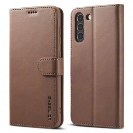 Luxe Book Case Samsung Galaxy S21 FE Hoesje - Donkerbruin