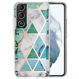 Marble Design Back Cover - Samsung Galaxy S22 Plus Hoesje - Cyan