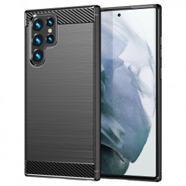 Coverup Armor Brushed TPU Back Cover - Samsung Galaxy S22 Ultra Hoesje - Zwart