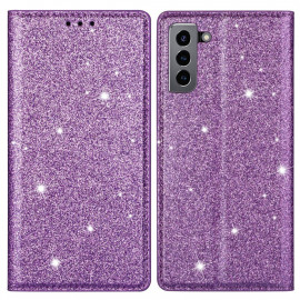 Glitter Book Case - Samsung Galaxy S22 Hoesje - Paars