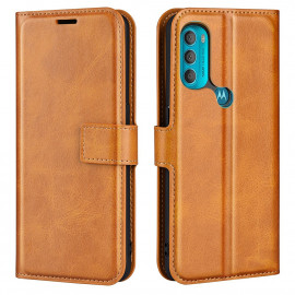 Deluxe Book Case - Motorola Moto G71 Hoesje - Bruin