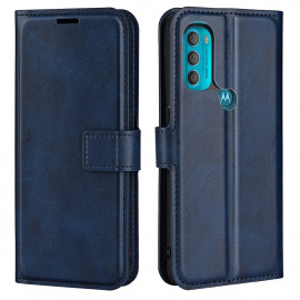 Deluxe Book Case - Motorola Moto G71 Hoesje - Blauw