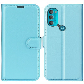 Book Case - Motorola Moto G71 Hoesje - Lichtblauw