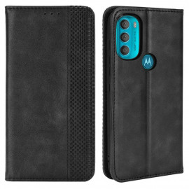 Coverup Vintage Style Book Case - Motorola Moto G71 Hoesje - Zwart