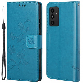 Coverup Bloemen & Vlinders Book Case - Samsung Galaxy A13 4G Hoesje - Blauw