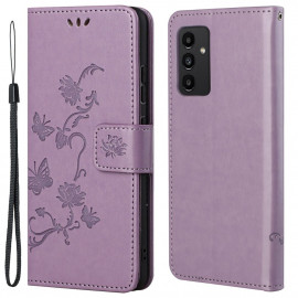 Coverup Bloemen & Vlinders Book Case - Samsung Galaxy A13 4G Hoesje - Paars