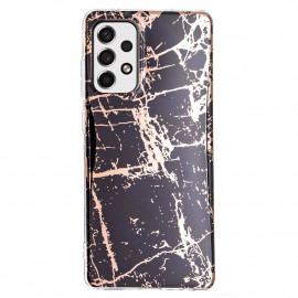 Marble Design Back Cover - Samsung Galaxy A33 Hoesje - Black Gold