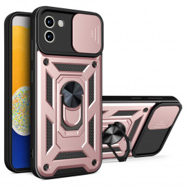 Coverup Ring Kickstand met Camera Shield - Samsung Galaxy A03 Hoesje - Rose Gold