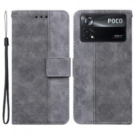 Coverup Geometric Book Case - Xiaomi Poco X4 Pro 5G Hoesje - Grijs