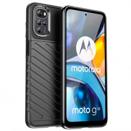 Rugged Shield TPU Back Cover - Motorola Moto G22 Hoesje - Zwart