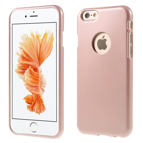 Tanzania Vijf elke keer Mercury Metallic TPU Hoesje iPhone 6 / 6s - Rose Gold | GSM-Hoesjes.be