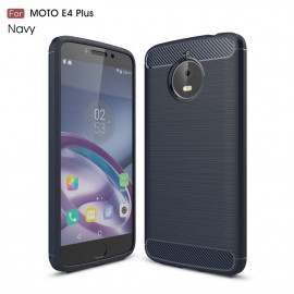 Armor Brushed TPU Back Cover - Motorola Moto E4 Plus Hoesje - Blauw